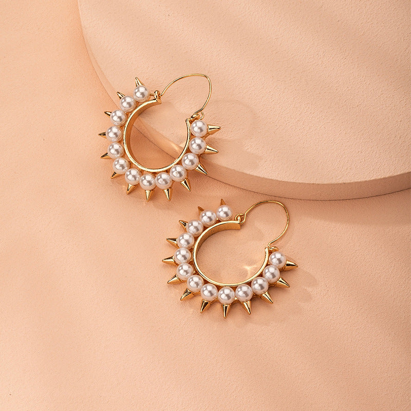 Fiore - Temperament Semicircle Pearl Earrings