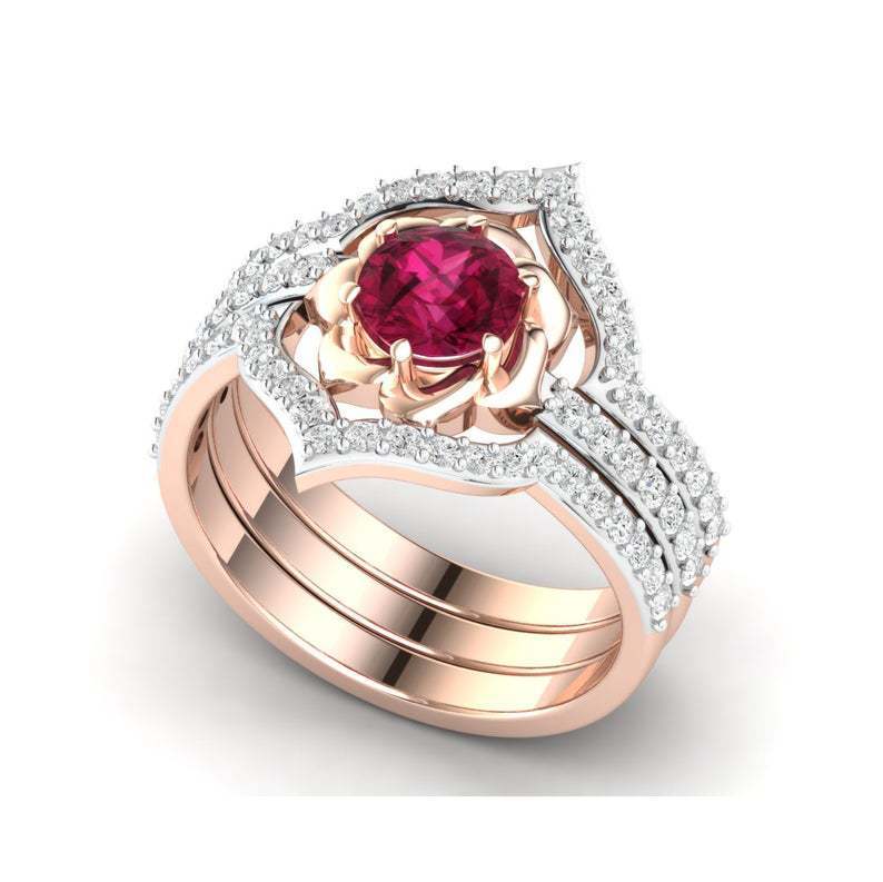 Sorelle - Jewelry Women Engagement Wedding Band Ring Set
